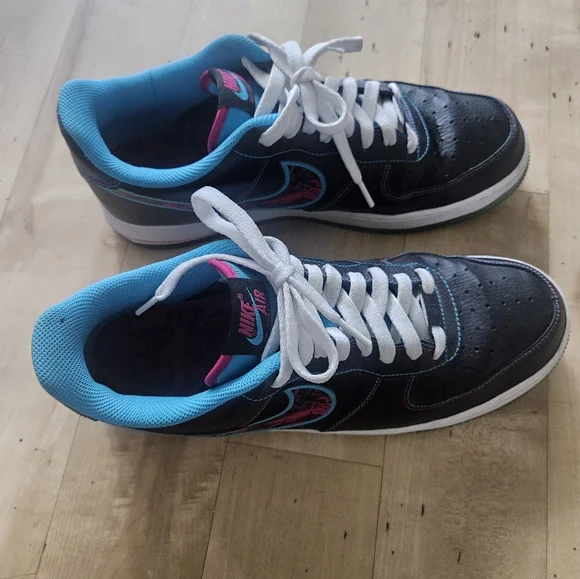 Nike Air Force 1s Miami Nights Shoes Men’s Sz 10.5 - Picture 3 of 13